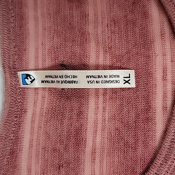 Kuhl Sylvie Linen Blend Long Sleeve Lightweight Knit Pullover Shirt Pink Sz XL - Picture 5 of 16